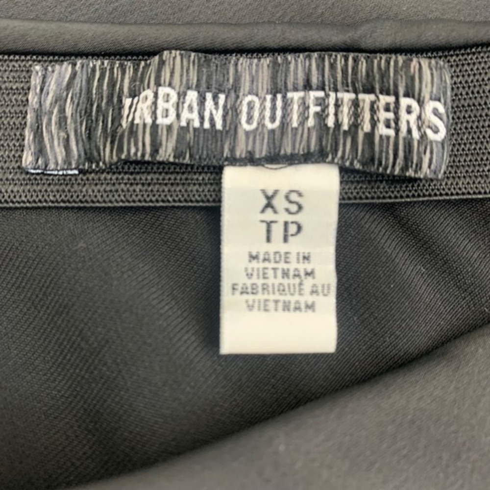 Urban Outfitters Women's XS Black High Waisted Midi Skirt Side Zip Grunge Office - Picture 6 of 9